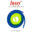 JASSY GYMNASTICS ROPE RP10 LIME GREEN & BLUE