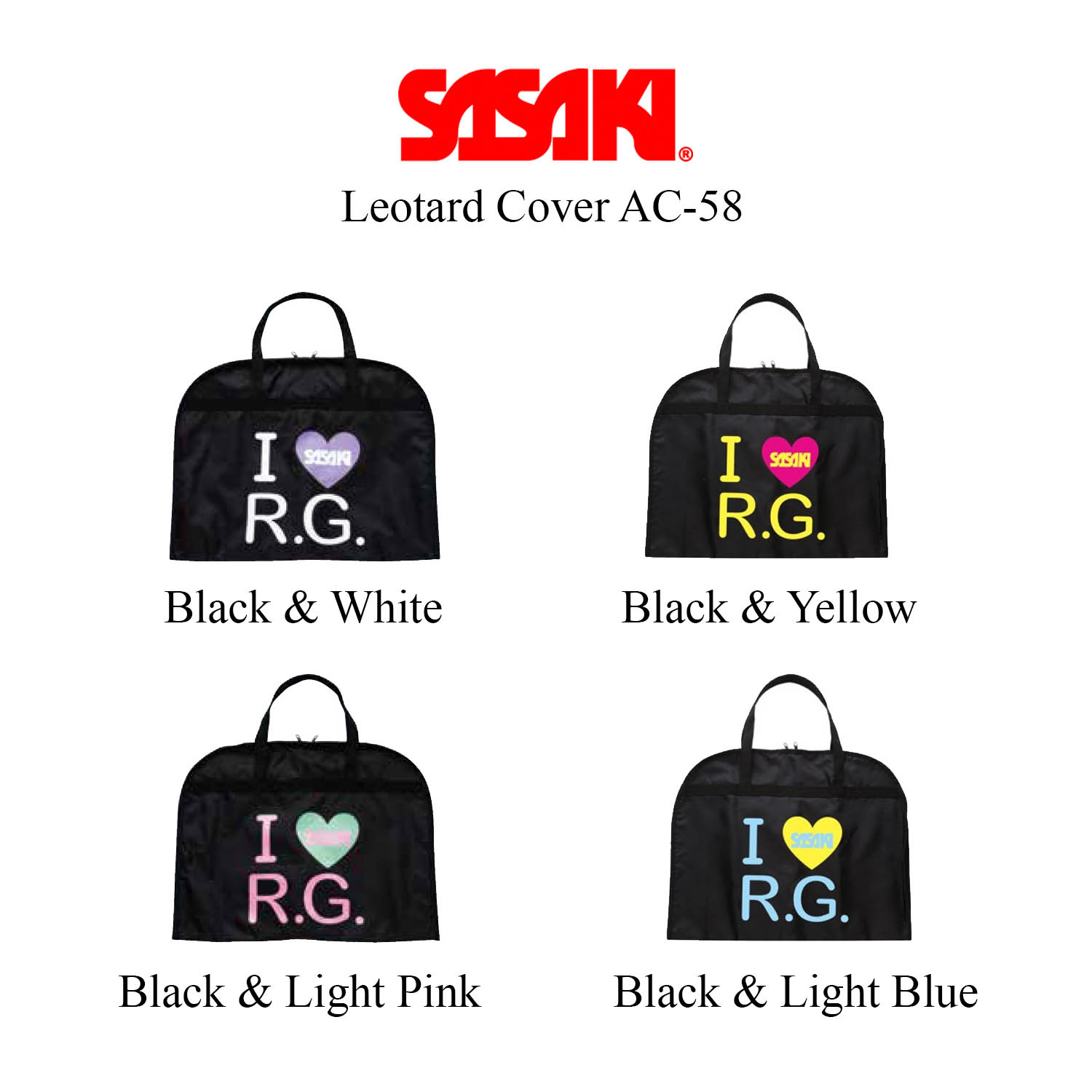 Sasaki I Love R.G. Leotard Case #AC-58 In 4 Different Color Options