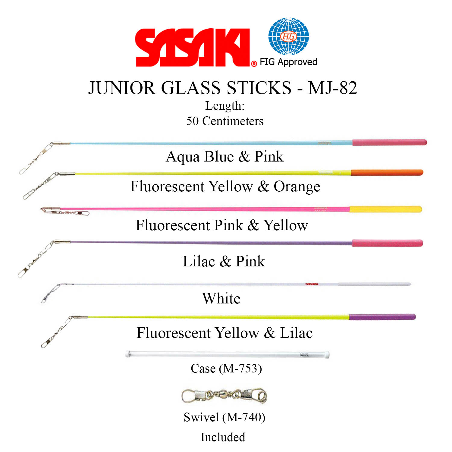 Sasaki Junior Glass Sticks 50 Centimeters MJ-82