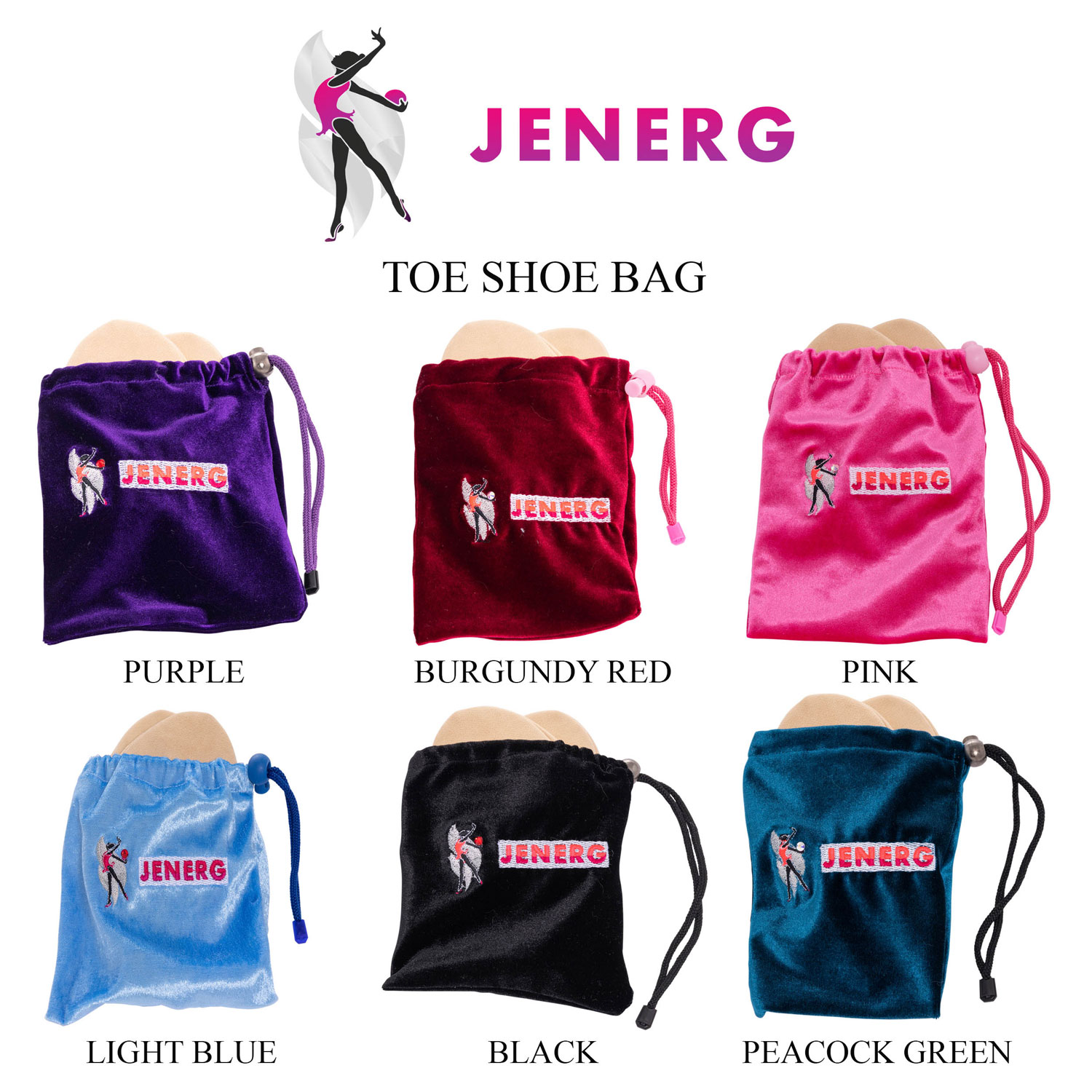 Jenerg Velvet Toe Shoe Bag For Rhythmic Gymnastics New